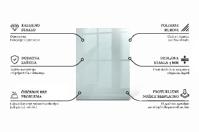 Tampo de vidro retangular transparente