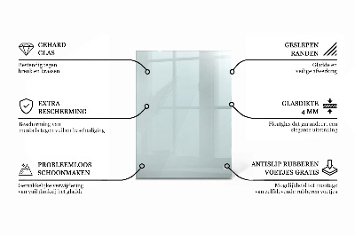 Tampo de vidro retangular transparente