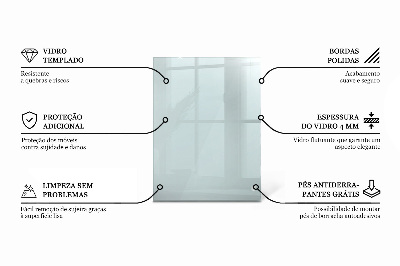 Tampo de vidro retangular transparente