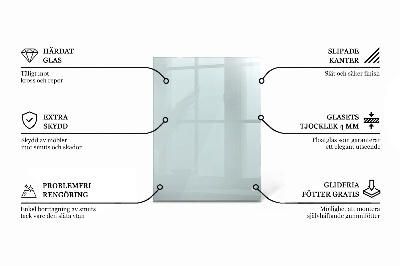 Tampo de vidro retangular transparente