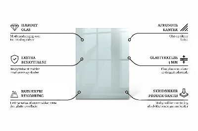 Tampo de vidro retangular transparente