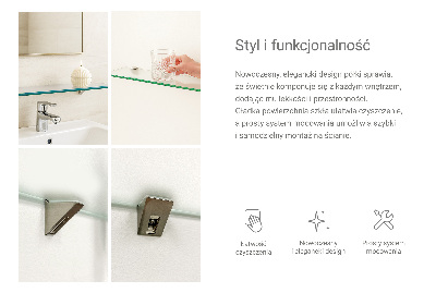 Estante em vidro de parede Semitransparente