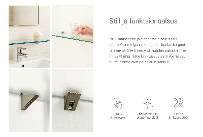 Estante em vidro de parede Semitransparente