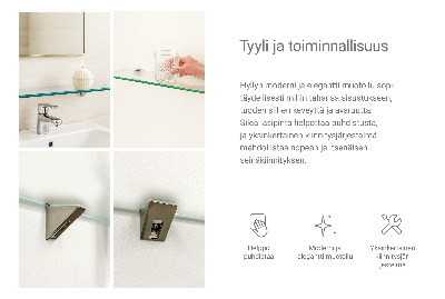 Estante em vidro de parede Semitransparente