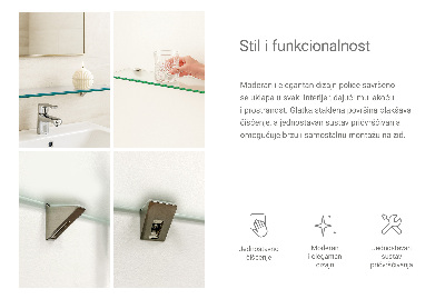 Estante em vidro de parede Semitransparente