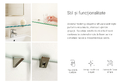 Estante em vidro de parede Semitransparente