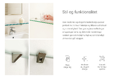 Estante em vidro de parede Semitransparente