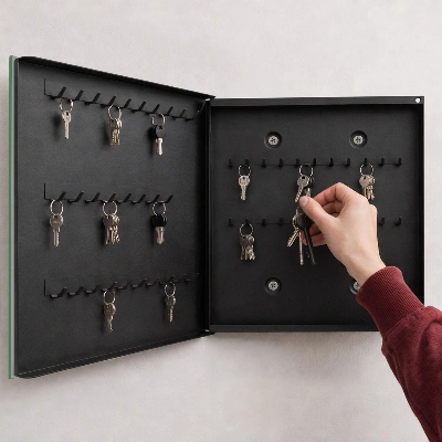Caixa para guardar chaves Textura de madeira