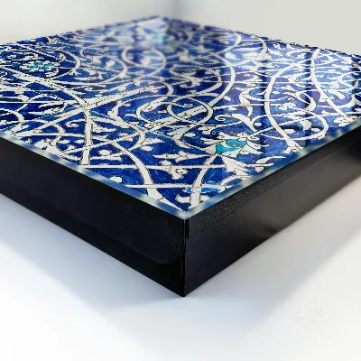 Caixa para chaves Arabesco azul