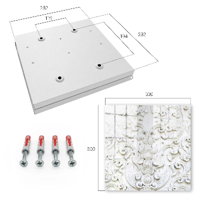 Caixa para chaves Ornamentos brancos
