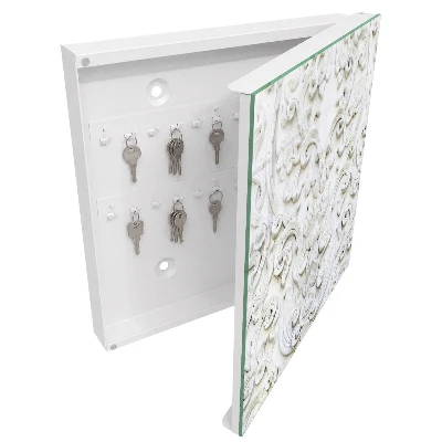 Caixa para chaves Ornamentos brancos
