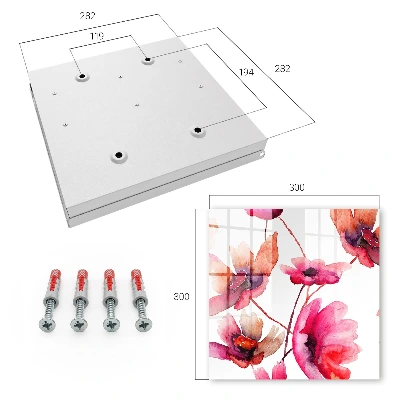 Caixa para chaves Flores em aquarela