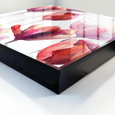 Caixa para chaves Tulipas em aquarela