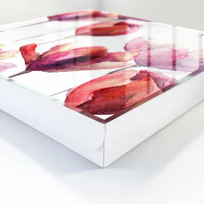 Caixa para chaves Tulipas em aquarela