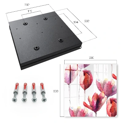 Caixa para chaves Tulipas em aquarela