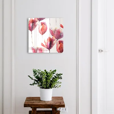 Caixa para chaves Tulipas em aquarela