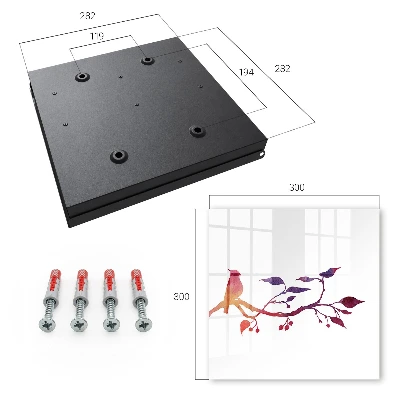 Caixa para chaves Um galho com um pássaro