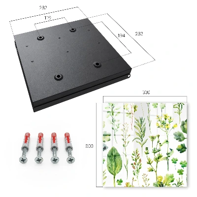 Caixa para guardar chaves Aquarela de plantas
