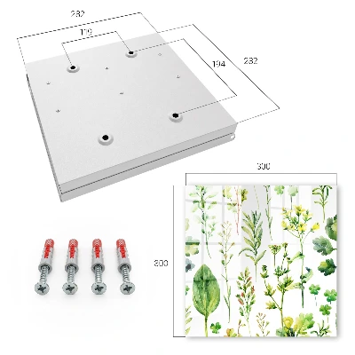 Caixa para guardar chaves Aquarela de plantas