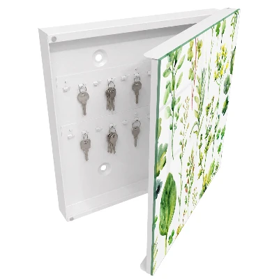 Caixa para guardar chaves Aquarela de plantas