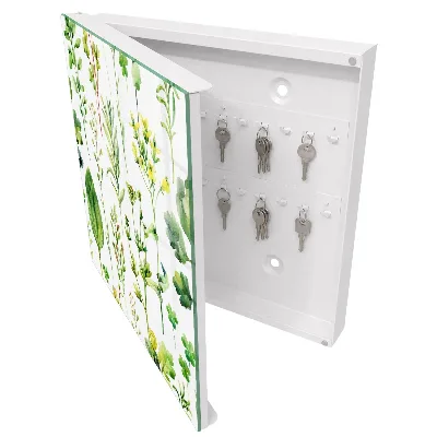 Caixa para guardar chaves Aquarela de plantas