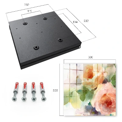 Caixa para chaves Flores em aquarela