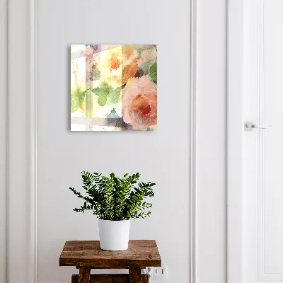 Caixa para chaves Flores em aquarela