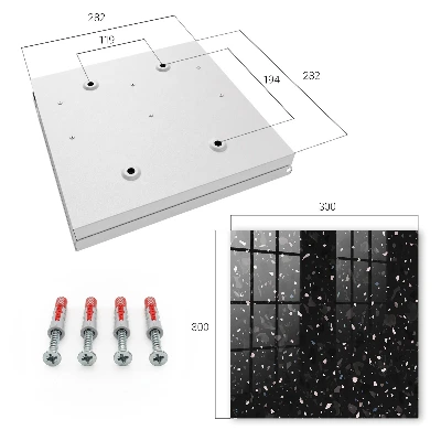 Caixa para chaves Terrazzo preto