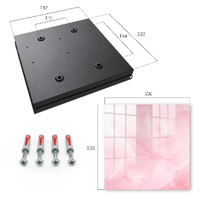 Caixa para chaves Penas cor-de-rosa