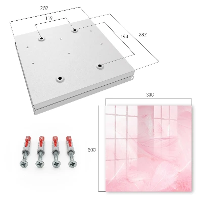 Caixa para chaves Penas cor-de-rosa