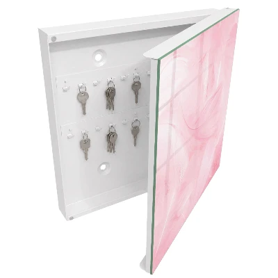 Caixa para chaves Penas cor-de-rosa