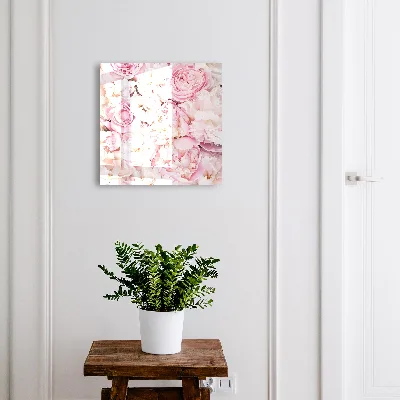 Caixa para guardar chaves Flores em tons pastel