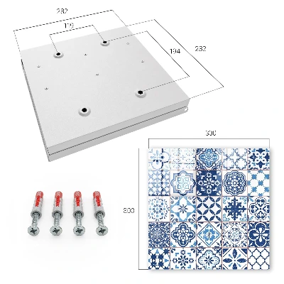 Caixa para chaves Azulejos azuis
