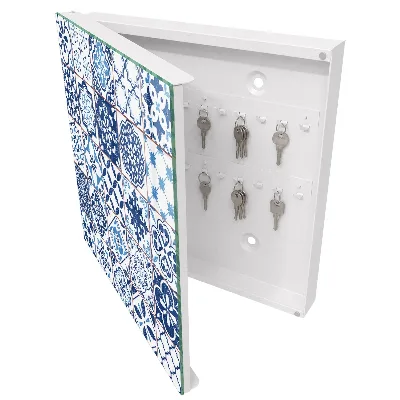 Caixa para chaves Azulejos azuis