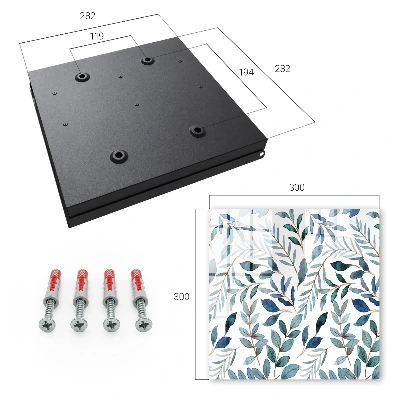 Caixa para guardar chaves Aquarelas de plantas
