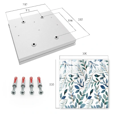 Caixa para guardar chaves Aquarelas de plantas