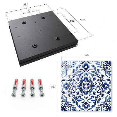 Caixa de chaves Ornamento floral
