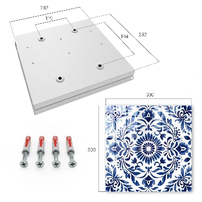 Caixa de chaves Ornamento floral