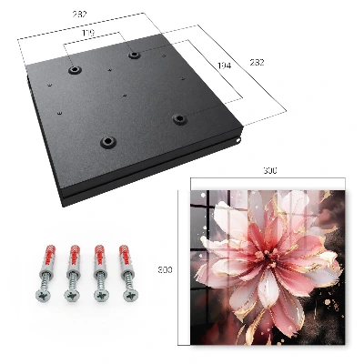 Caixa para guardar chaves Flor rosa