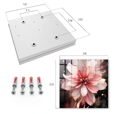 Caixa para guardar chaves Flor rosa