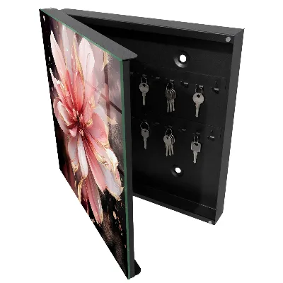 Caixa para guardar chaves Flor rosa
