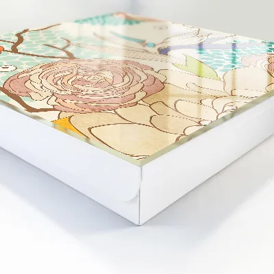 Caixa de chaves Flores abstratas