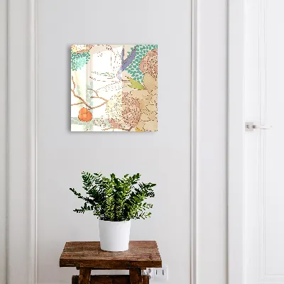 Caixa de chaves Flores abstratas