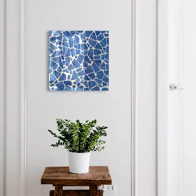 Caixa de chaves Mosaico azul
