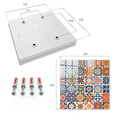 Caixa para guardar chaves Azulejos coloridos