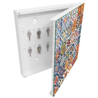 Caixa para guardar chaves Azulejos coloridos