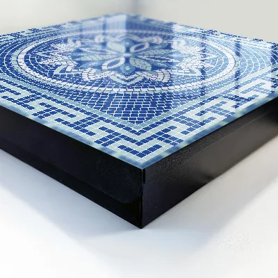 Caixa para chaves Mosaico azul
