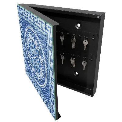 Caixa para chaves Mosaico azul