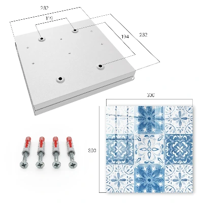 Caixa para guardar chaves Azulejos geométricos