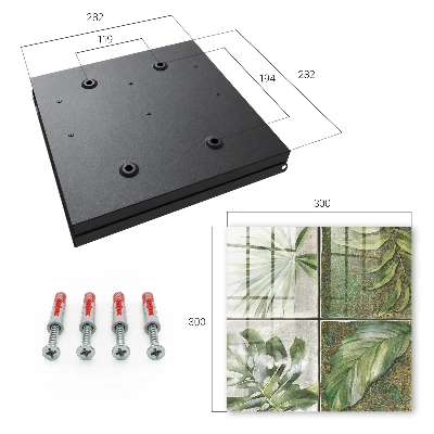 Caixa de chaves Azulejos de plantas